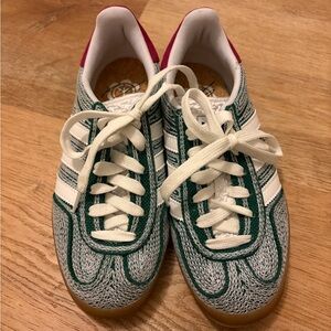 Green and White Sneakers
